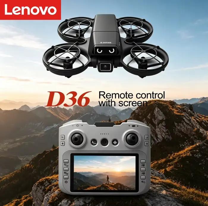Drone Lenovo D36 4K HD 8K Triple Caméra FPV Moteur Brushless Évitement d'Obstacles Quadricoptère RC Pliable Professionnel Aérien