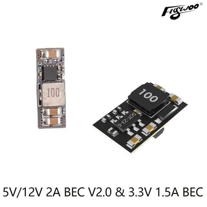 Flywoo 5V/12V 2A BEC V2.0/3.3V 1.5A module BEC pour pièces de bricolage de Drone FPV