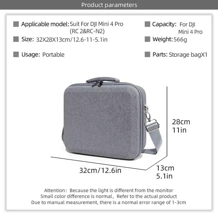 Sac de rangement portable pour DJI Mini 4 Pro étui de transport sac de voyage lancé sac à main à gratter accessoire drone protection voyage photo drone occasionnels