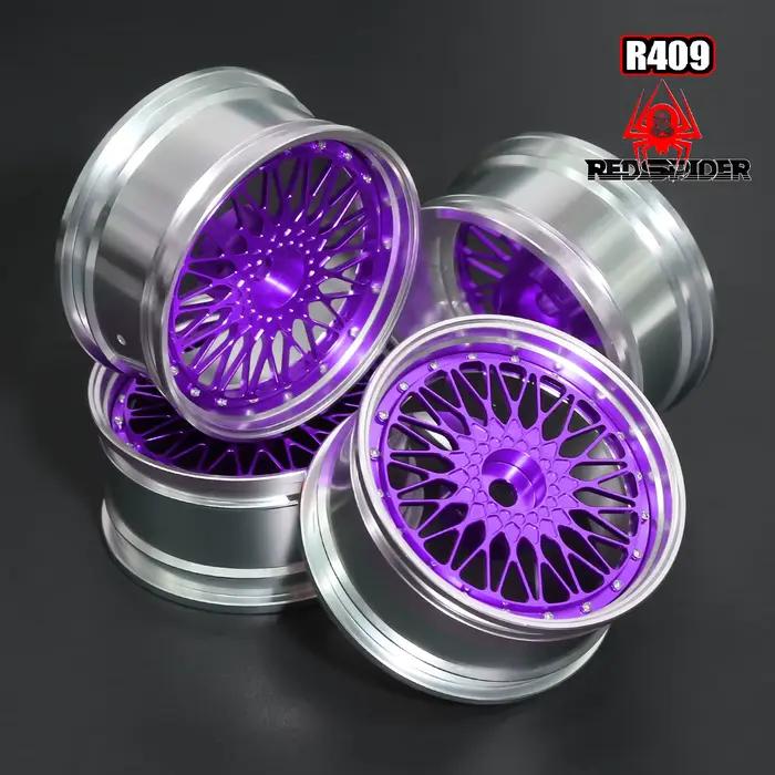 1/10 roues de course RC pneus jantes en métal Hub12mm Hex pour 1:10 RC sur voiture de route Tamiya TT01 TT02 XV01 XV02 PTG-2 HSP HPI Kyosho