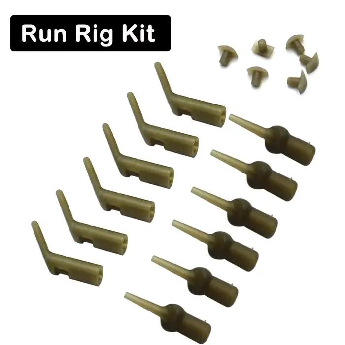 Kit de plate-forme de course, accessoires de pêche à la carpe, en caoutchouc pour ligne Leader de carpe, hélicoptère Chod Hair Ronnie Rigs, équipement de matériel d'extrémité, 12 pièces
