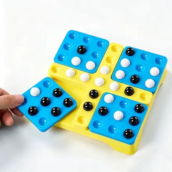 Jeu classique cinq à la suite, échecs noir et blanc, jeux de stratégie pour adultes et familles, divertissement pour les voyages et les fêtes