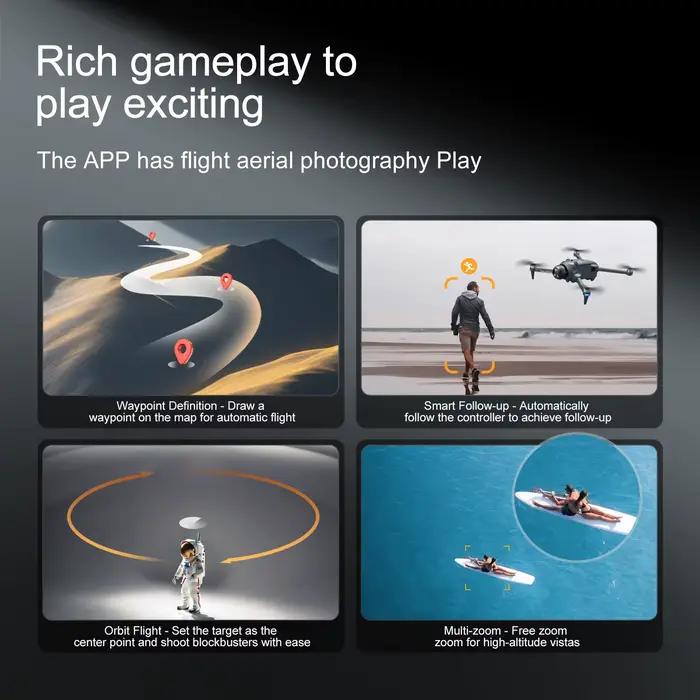 Drone GPS 4DRC YL059 avec Caméra Professionnelle 8K, Connexion Wi-Fi 5G, Télécommande RC Quadcopter pour Photographie Aérienne et Exploration de Scènes Naturelles Occasions Spéciales