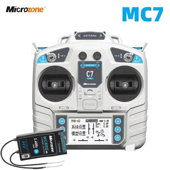 C7 MINI MC7 2.4G transmetteur de contrôleur avec système Radio récepteur MC8RE pour avion RC Drone hélicoptère