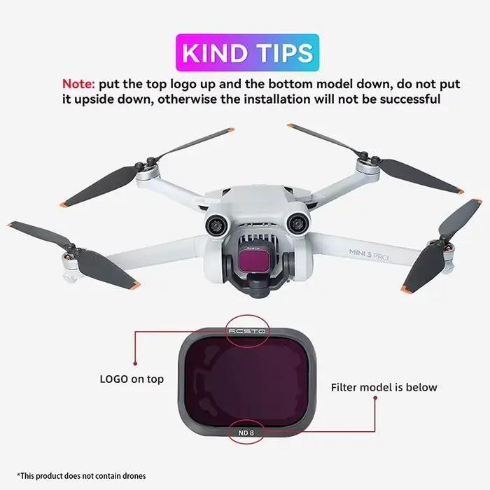 Filtres d'objectif de filtre de Drone UV CPL ND NDPL 4/8/16/32 /64 pour accessoires DJI Mini 3