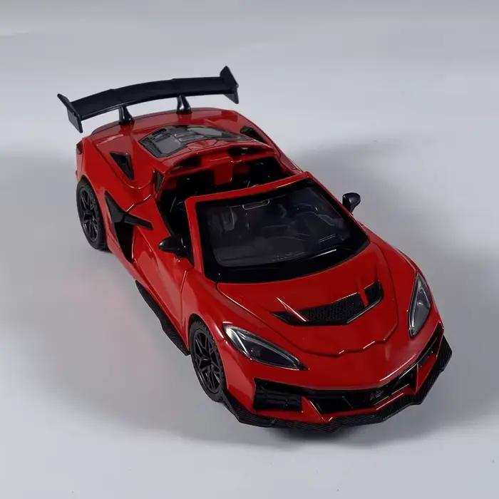 1:32 Chevrolet Corvette C8 ZR1X Piste Version Améliorée Supercar Alliage Modèle De Voiture De Sport En Métal Moulés sous pression et Piste Voiture De Course Véhicules