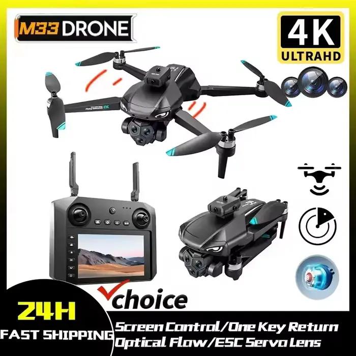Drone M33 MAX 5KM 8K Caméra HD Professionnelle Photographie Aérienne 360° ° Quadricoptère FPV sans balais avec fonction
