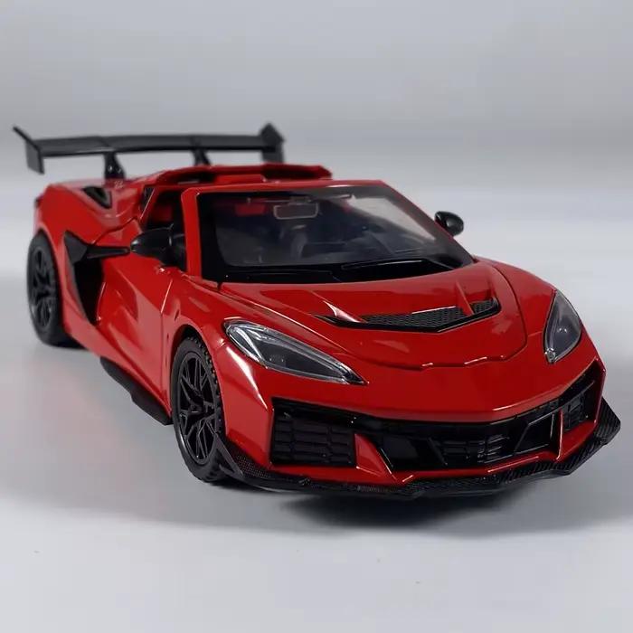 1:32 Chevrolet Corvette C8 ZR1X Piste Version Améliorée Supercar Alliage Modèle De Voiture De Sport En Métal Moulés sous pression et Piste Voiture De Course Véhicules