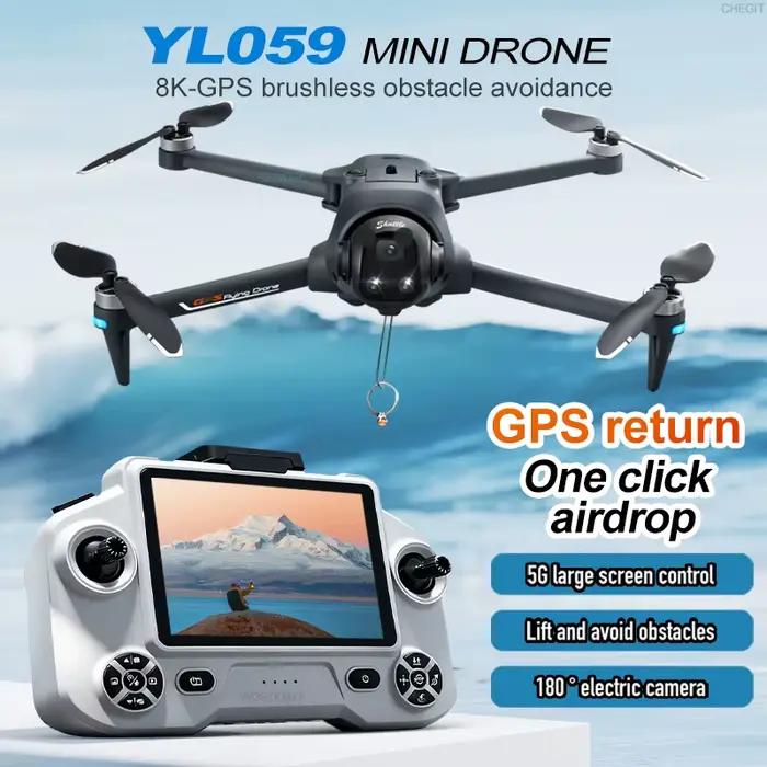 Drone GPS Cardan 8K HD Caméra 5G Wi-Fi Pliable Pour Professionnels Avec Autonomie Élevée Occasions Spéciales
