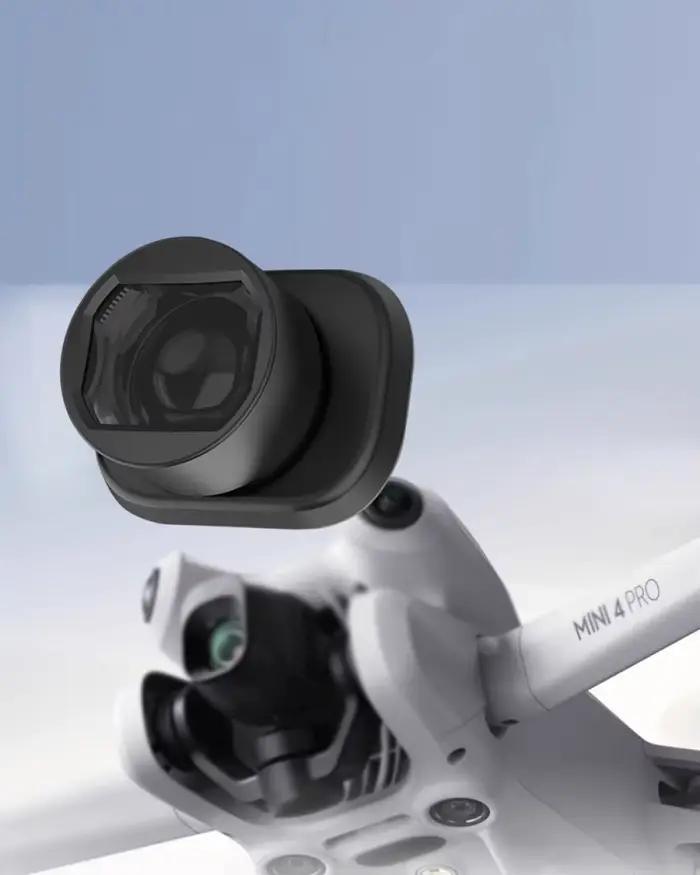 Filtre d'objectif grand angle externe en verre optique pour DJI Mini 4 Pro accessoire de drone pour photos et vidéos de grande qualité occasions spéciales