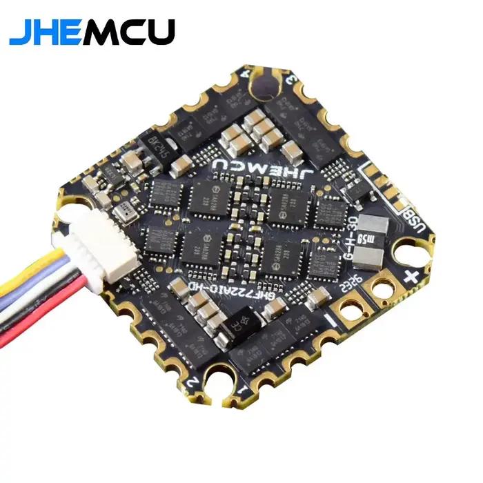 JHEMCU GHF722AIO-HD 40A AIO contrôleur de vol F722 FC Baro OSD BlackBox 40A 4in1 ESC 2-6S pour Drone RC FPV Freestyle Cinewhoop