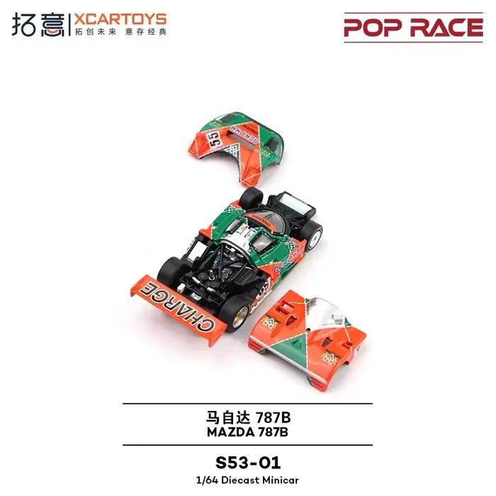 XCARTOYS 1/64 POPRACE Figurine de Supercar de Simulation - Modèle de Voiture de Course Mazda 787B-91 Championnat de Le Mans