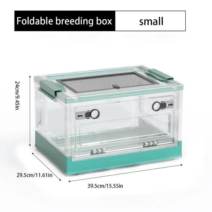 Terrarium pliable et empilable pour petits animaux, adapté aux reptiles, aux lézards, aux geckos, aux tortues, aux hamsters, aux chinchillas