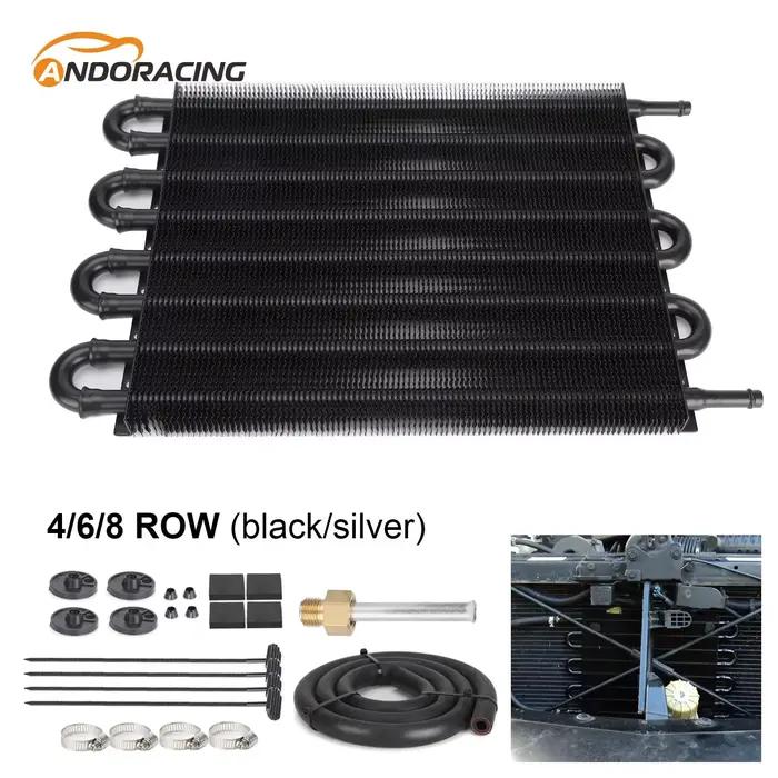 Kit de refroidissement d'huile de Transmission de Tube de condensateur de ceinture de Tube de climatisation de voiture de 4/6/8 rangées Kit de convertisseur de radiateur manuel universel