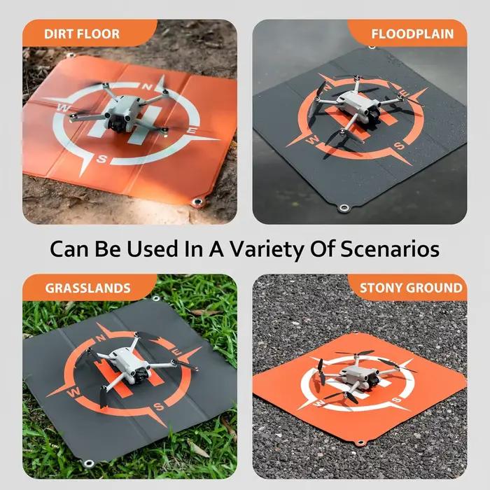Plateforme d'atterrissage pour drone DJI STARTRC PHOTO gris clair double face protection atterrissage pour surfaces humides neige herbe roches vols sécurisés occassions spéciales
