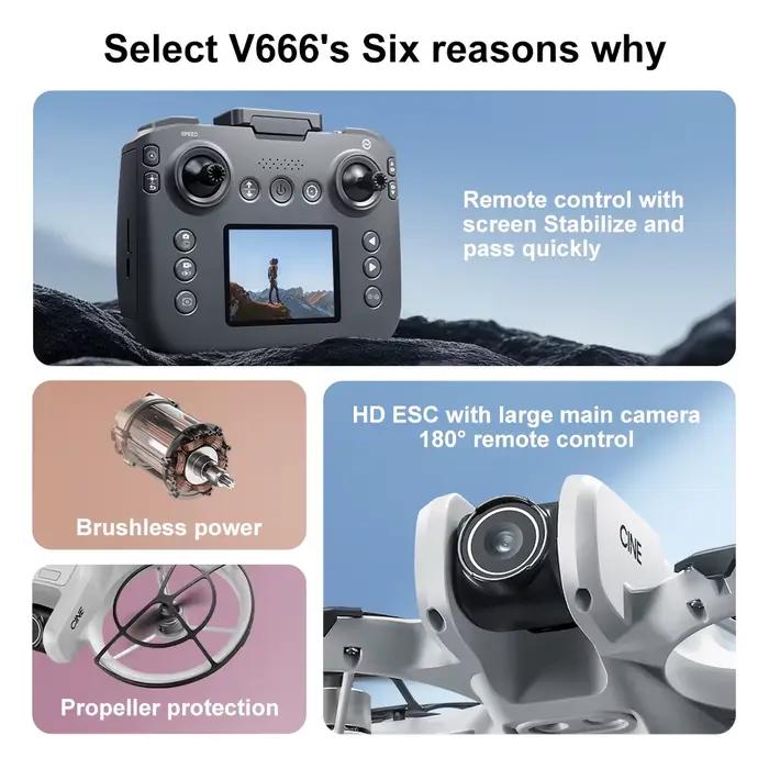 Drone professionnel V666 authentique avec WIFI 5G
