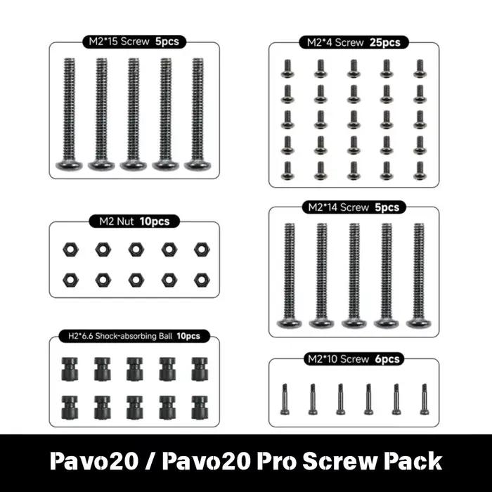 Kit de vis BETAFPV pour drones Pavo, Air, Meteor, Cetus et Aquila amélioration des performances et durabilité pour vols aériens et compétitions