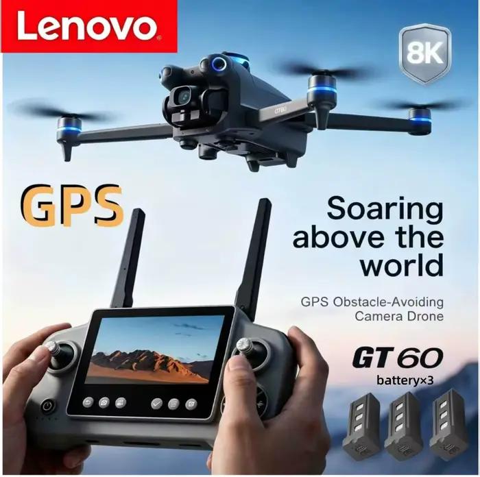 Nouveau Drone Lenovo GT60 2026 avec Caméra Double 8K HD pour Photographie Aérienne
