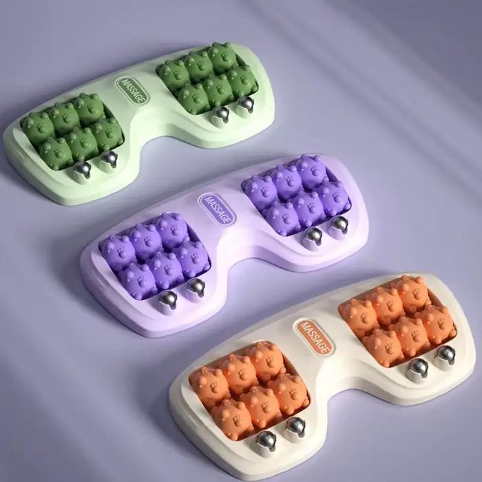 Rouleau de thérapie des pieds avec perles magnétiques et système de massage multipoint en trois couleurs
