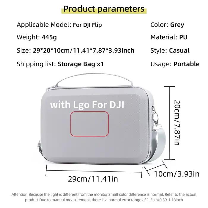 Sac de rangement portable antichoc en PU pour drone DJI Flip et télécommande RC-N3, sac de voyage à bandoulière pour accessoires drone DJI occasions spéciales