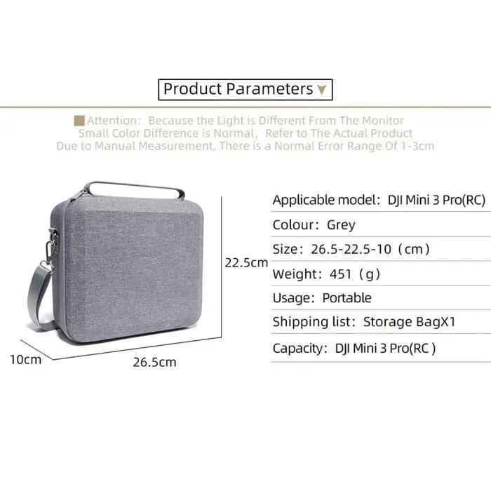 Sac de rangement portable pour DJI Mini 3 Pro boîte à drone étui de transport de voyage sac à bandoulière pour accessoires de drone occasions spéciales