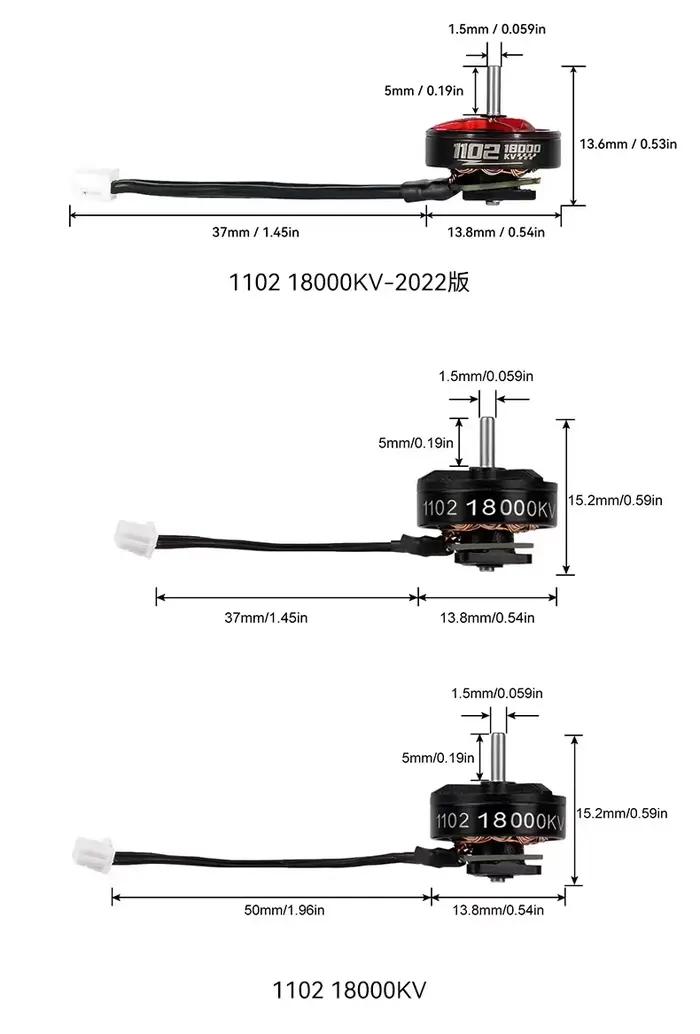 Moteur brushless BETAFPV 1102 22000KV pour drone, moteur 1S CetusPro