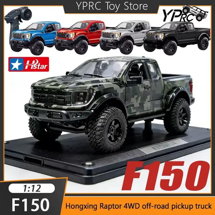 Voiture RC Hongxing Raptor F150 1:12 4x4 Hstar F150 Crawler RC avec engrenages entièrement métalliques, véhicule tout-terrain à l'échelle réelle pour l'escalade, jouets