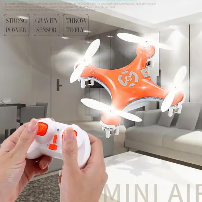 10 Mini Drone 2.4G 4CH 6 axes LED RC quadrirotor jouet hélicoptère