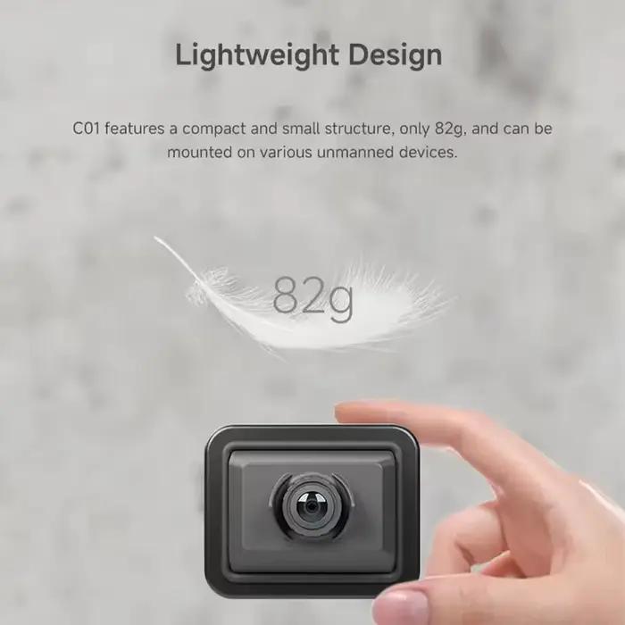 Caméra Skydroid C01 pour drone étanche 4K 30FPS avec stabilisation EIS et ultra grand angle -90 ° ~16 ° Rotation