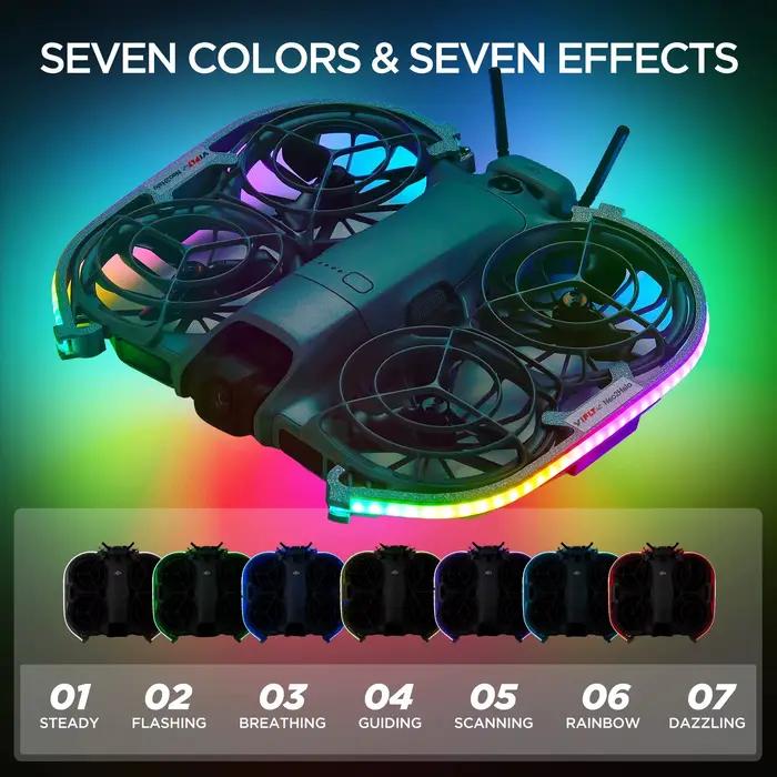 Bande lumineuse LED VIFLY Neo2halo pour drone DJI Neo 2 - 80 LED