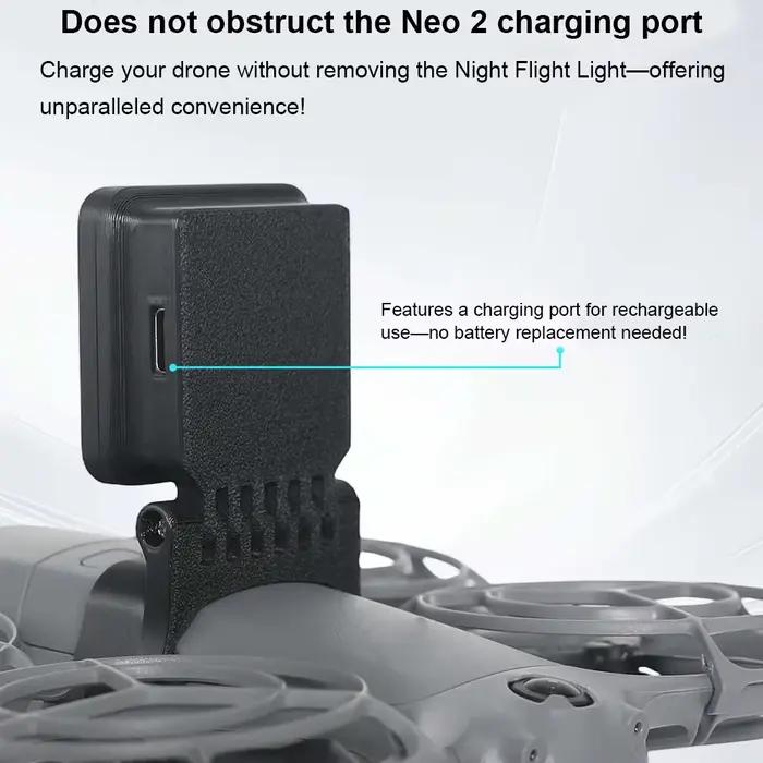 Train d'atterrissage LED pour Drone DJI Neo 2 lumineux et facile à installer pour vols nocturnes et visibilité accrue occassions spéciales