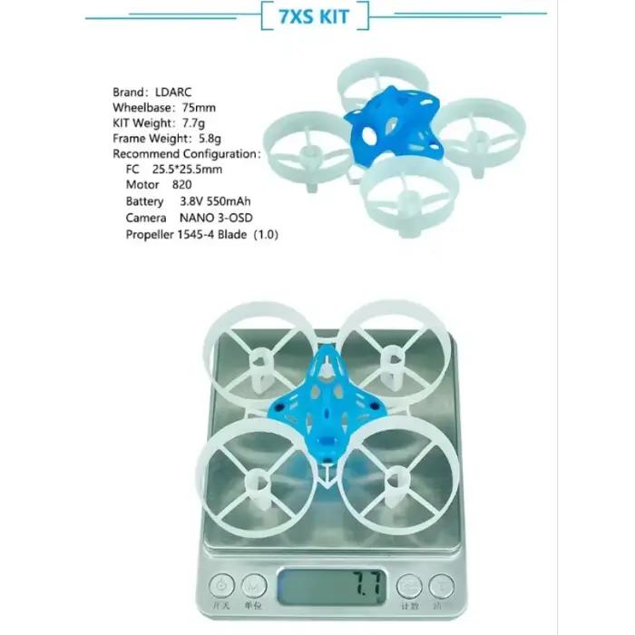 LDARC TINY 6XS 7XS KIT Cadre de drone FPV brossé 65 mm/75 mm