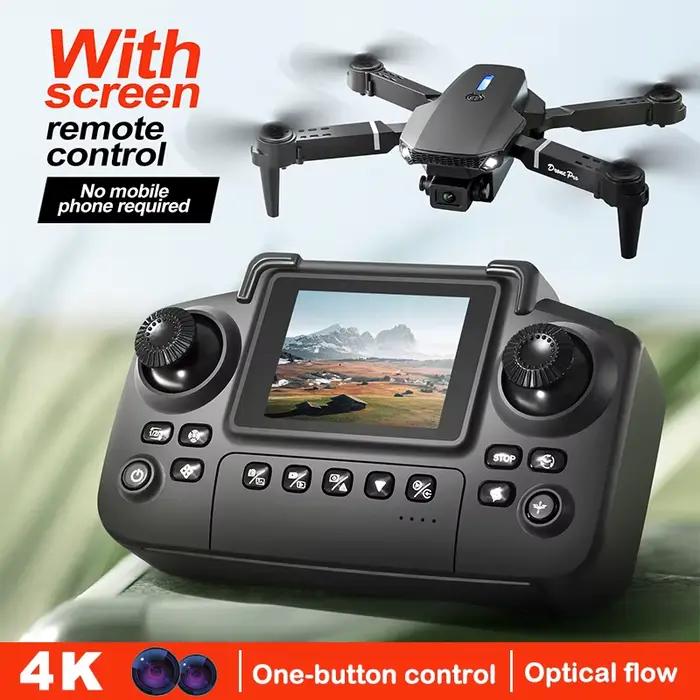 Nouveau Drone E88 E99 télécommandé avec écran double caméra localisation du flux optique 2.4G RC quadrirotor Drones de décollage à un bouton
