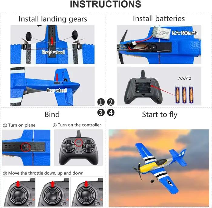 BF109 RC Avion 2.4G 3CH EPP Mousse Télécommande Fighter Fixe Envergure Planeur En Plein Air RTF RC Warbird Avion Jouets Cadeaux Occasionnels Sorties Familiales Excursions Aériennes