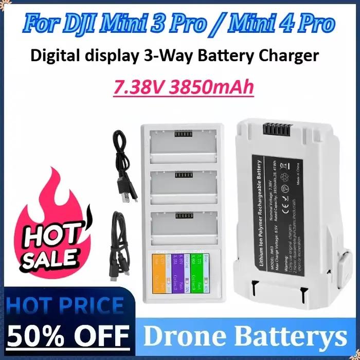 Batteries de Drone pour DJI Mini 3 Pro / Mini 4 Pro 7.38V 3850mAh