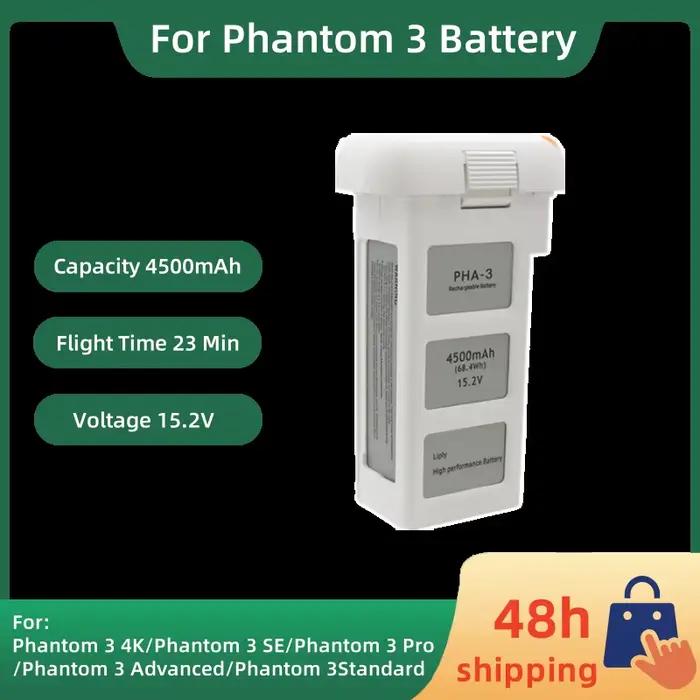 Pour batterie Phantom 3 4500mAh 15.2V temps de vol 23 Minutes Compatible