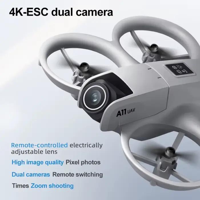 Mini Drone Lenovo A11 avec Caméra HD 4K 8K, Moteur Sans Balais, Positionnement par Flux Optique, Portée FPV RC 3000M - Drone Aérien Pour Débutants et Cadeau Élégant