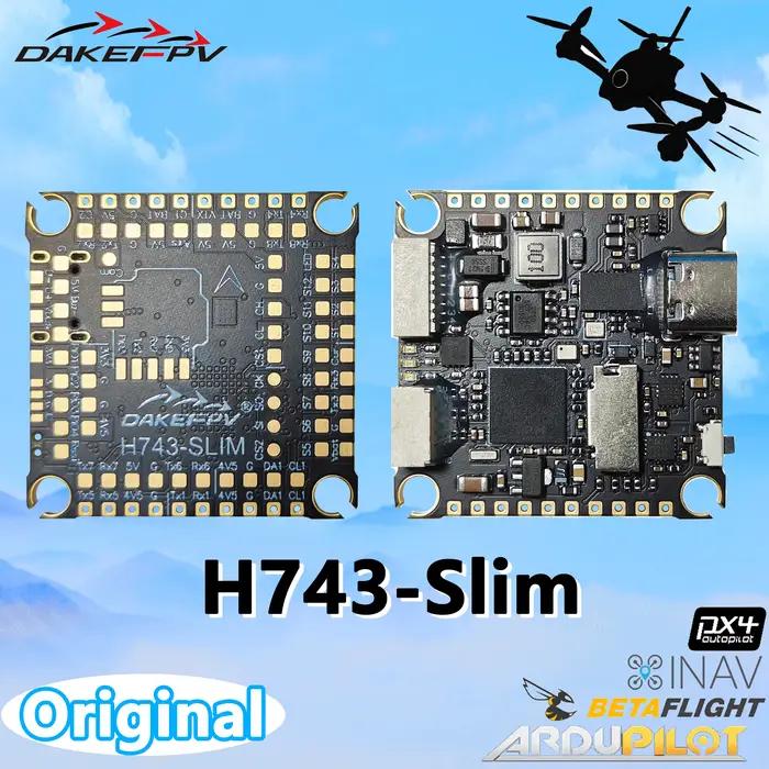 Contrôleur de vol DAKEFPV H743 SLIM V4 STM32H743 Dual ICM42688P pour multicoptère RC drone FPV expérience de vol améliorée et précision exceptionnelle
