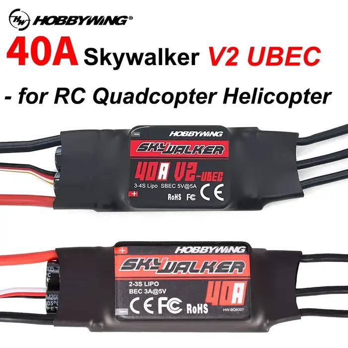 Hobbywing Skywalker V2 ESC sans balais 40A 50A 3-4S / 80A 100A 3-6S UBEC Drone contrôleur de vitesse ESC avec BEC