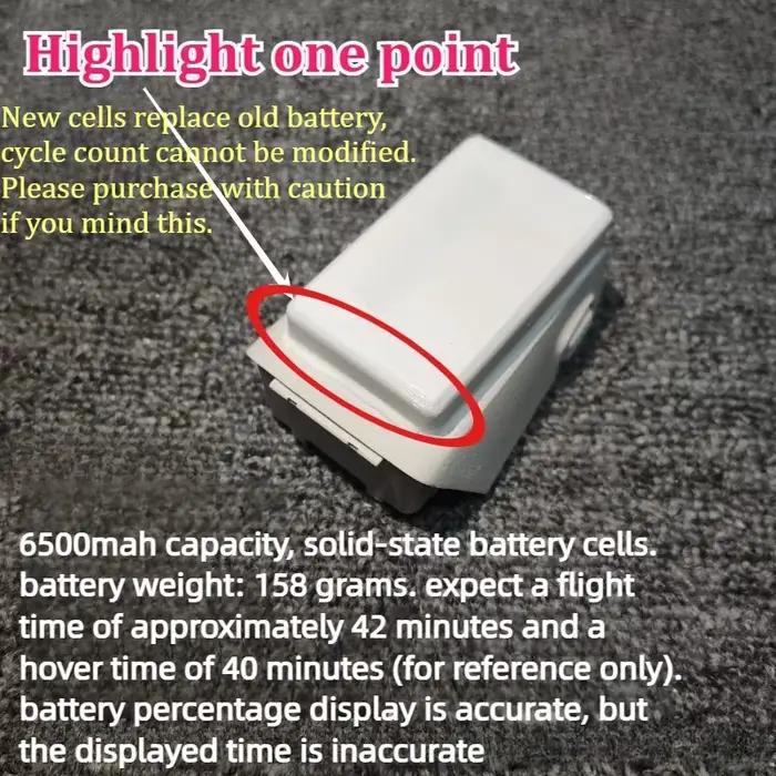Batteries de drone haute capacité 5350mAh 6300mAh 6500mAh pour DJI Flip