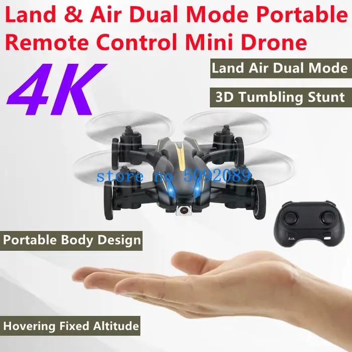 Drone télécommandé 4K quadrirotor argentaire pour photographie aérienne et exploration en plein air adapté aux débutants et amateurs
