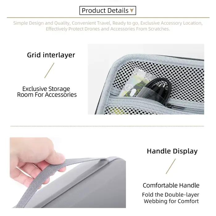 Sac de rangement portable antichoc en PU pour drone DJI Flip et télécommande RC-N3, sac de voyage à bandoulière pour accessoires drone DJI occasions spéciales