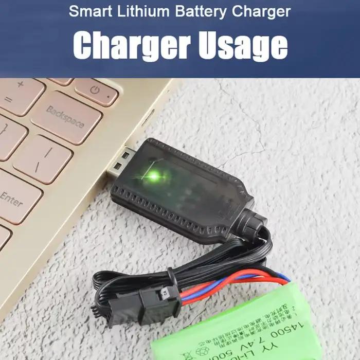 Chargeur de batterie au Lithium USB 7.4V 1000mA