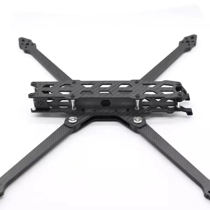 Cadre de drone en fibre de carbone pour course FPV 10 pouces longue endurance robuste et léger pour vols extérieurs et compétitions