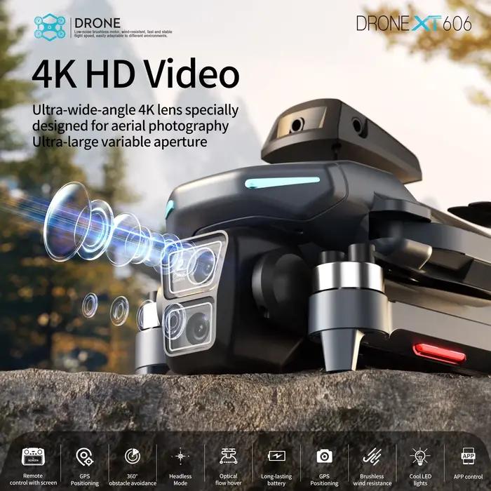 Nouveau drone pliable XT606 Max avec double caméra HD 4K 8K