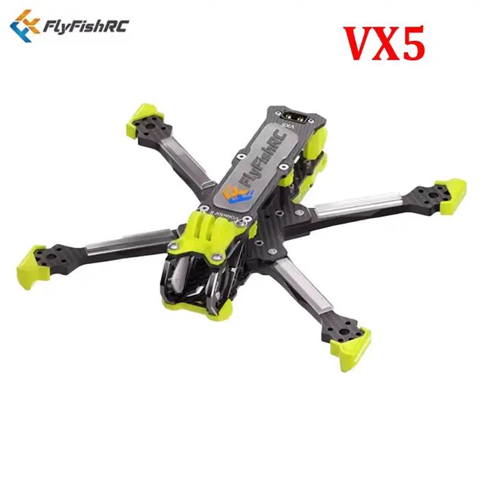 FlyFishRC Volador II VX5 O4 5 pouces T700 Kit de cadre compatible avec les unités d'air DJI O4 Pro pour drone de course RC