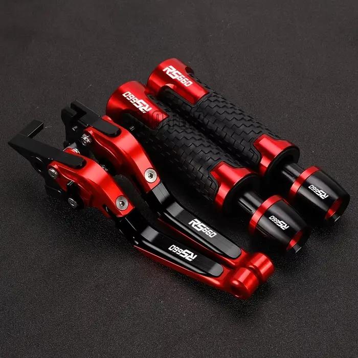 Leviers d'embrayage de frein réglables et poignées de guidon, extrémités de poignée, moto pour Aprilia RS 660, RSconfided, 2020, 2021, 2022, 2023, 22mm
