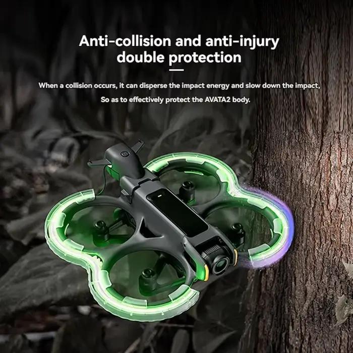 Nouveau Tech Drone lueur hélice garde pour DJI Avata 2 résistant aux rayures Anti-Collision housse de protection pour