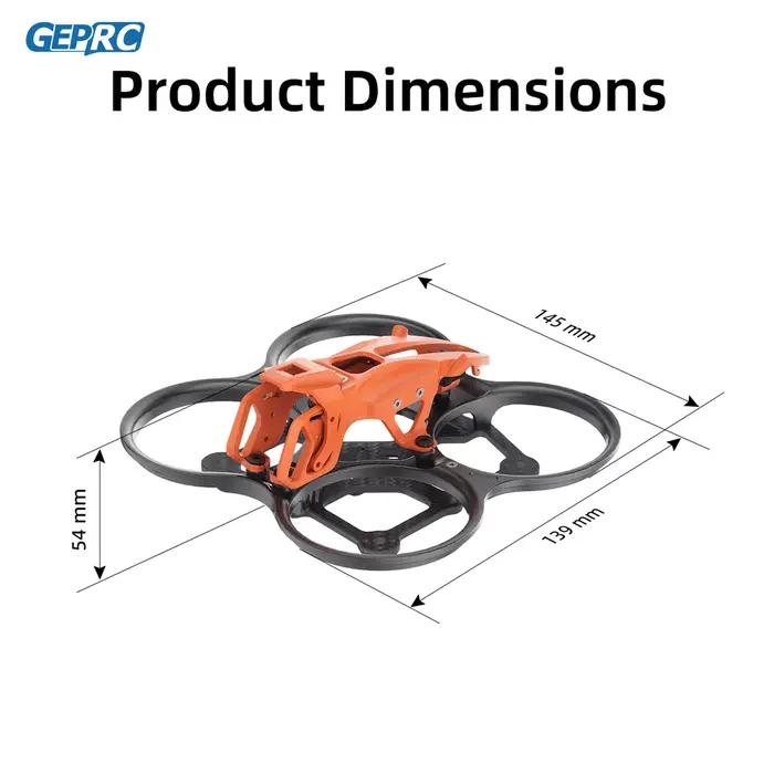 GEPRC GEP-DS22 cadre Drone fibre de carbone noir Orange RC FPV quadrirotor pièces d'hélicoptère