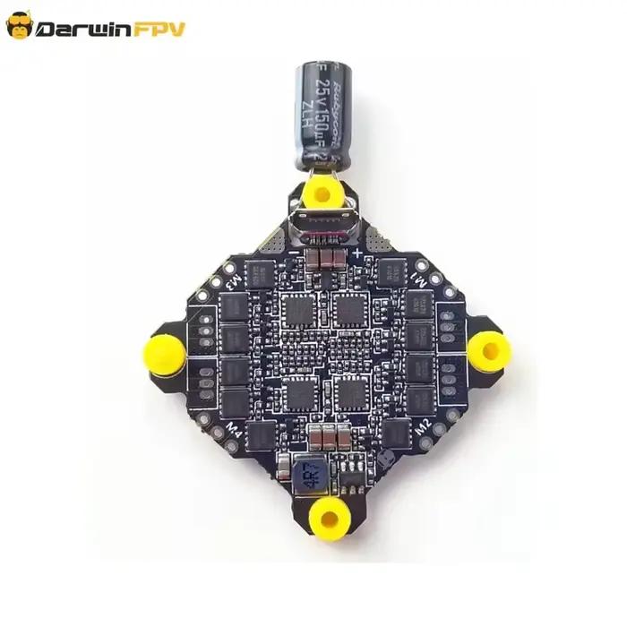 Contrôleur de vol AIO DarwinFPV F411 Whoop Blheli_S Betaflight F4 15A OSD BEC BL_S 1-3S ESC 4-en-1 pour drone RC FPV Racing